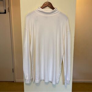 Vintage Y2K Mercedes Benz Official Ivory Long Sleeve Turtleneck Uniform XL Shirt